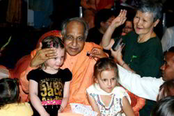 Swami Veda's birthday with the children (click for full size)