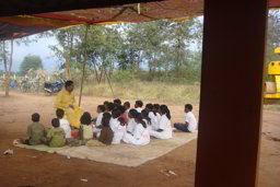 Sudhir teaching the kids