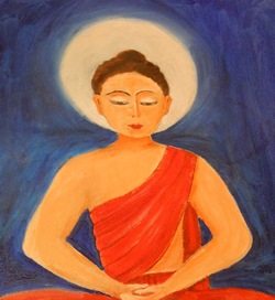Buddha in Oil Painting