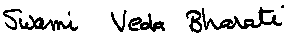 Swami Veda Bharati (signature)