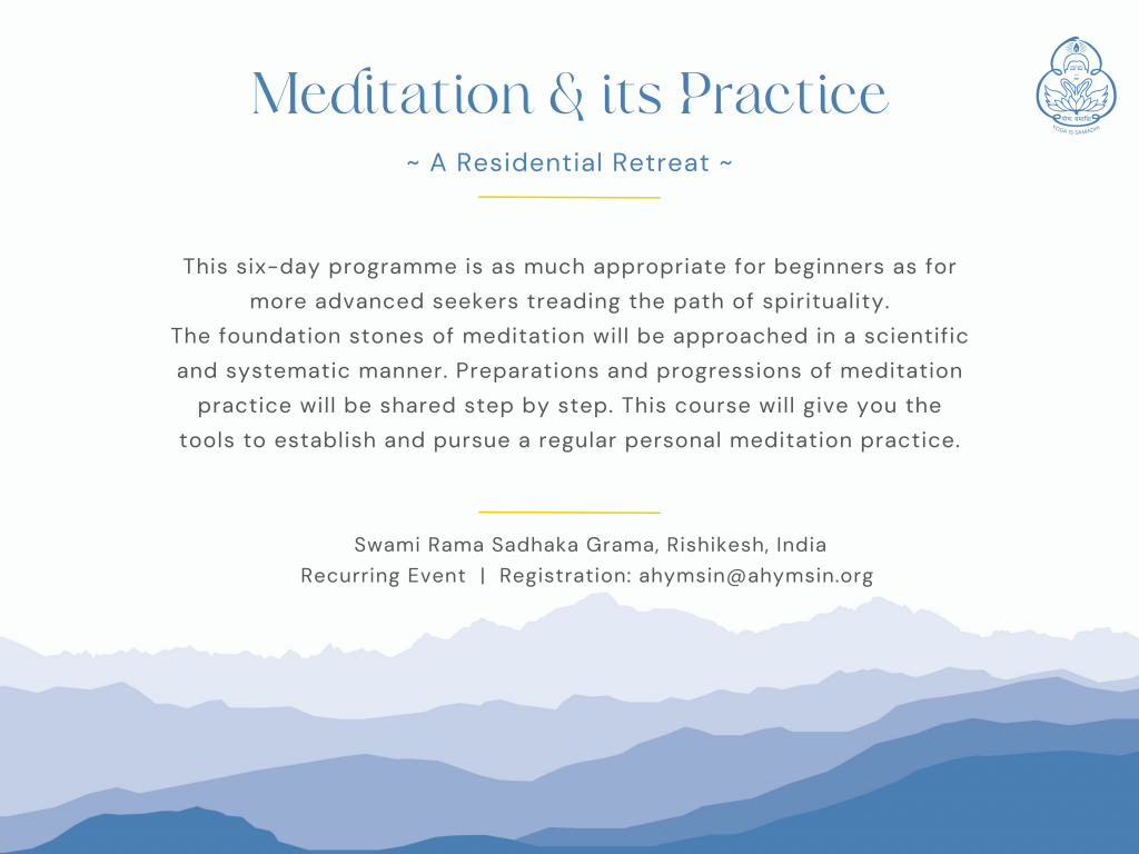 Meditation & its practice