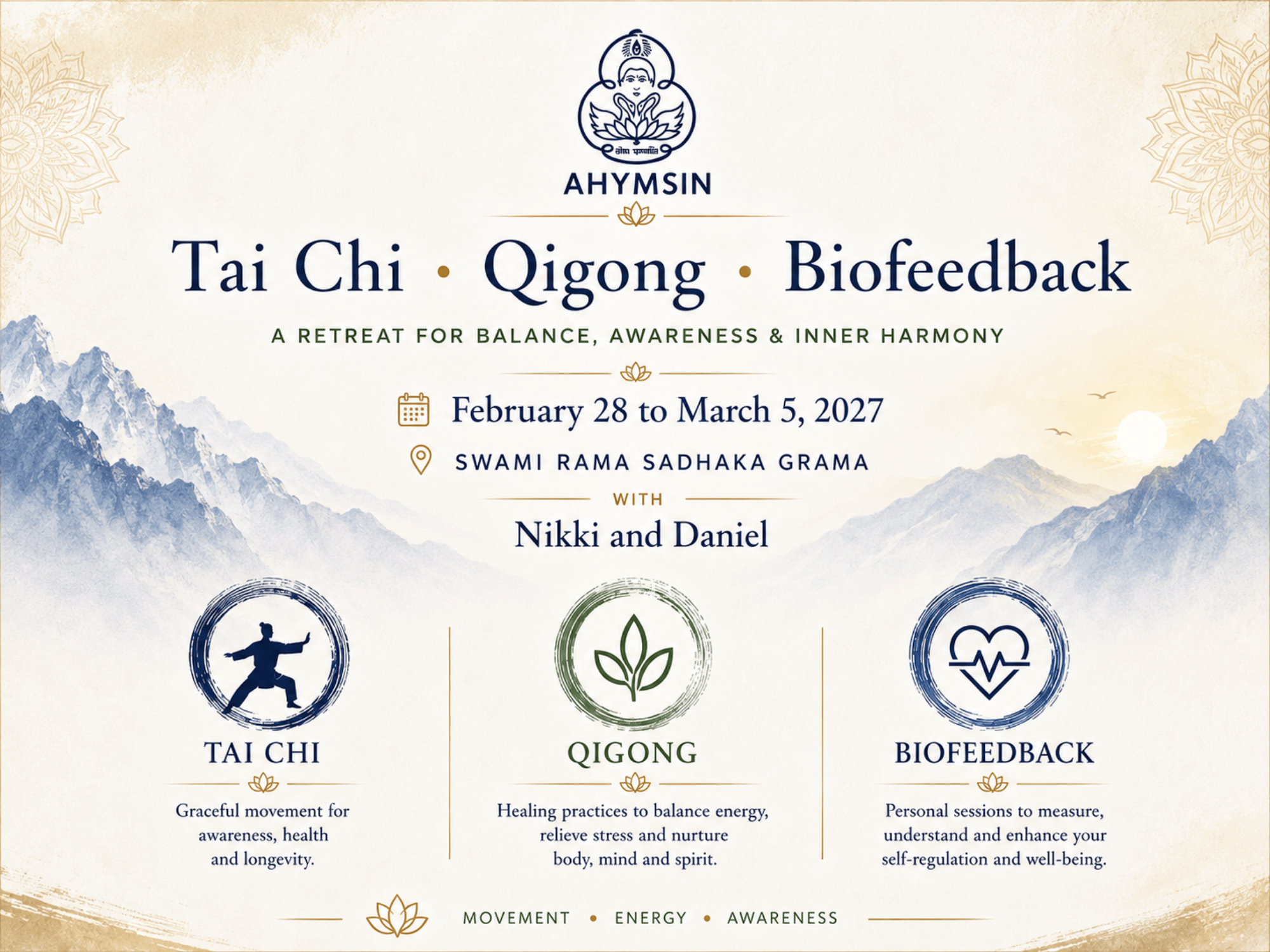 Biofeedback, Tai Chi, and Qigong Retreat